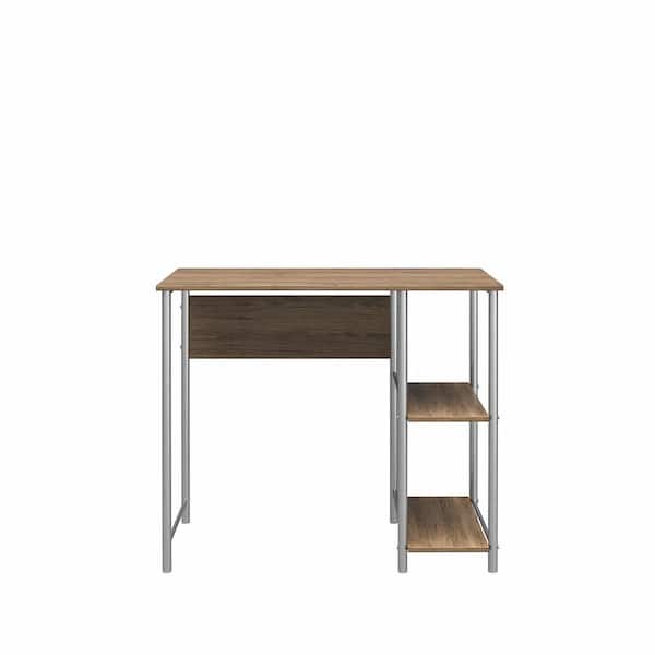 Ameriwood Home Meridian 36 in. Rustic Oak Student Computer Desk with 2-Shelves