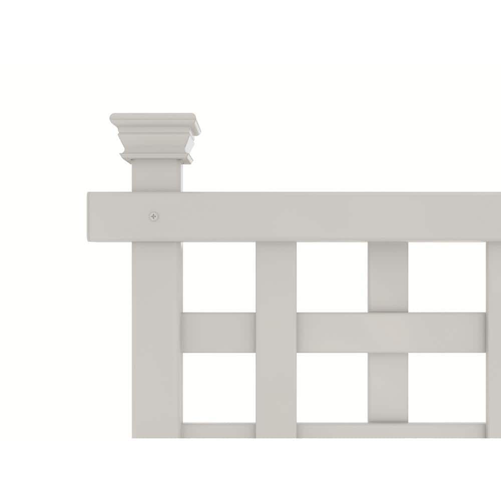 White Vinyl Lattice Air Conditioning Cover Screen Kit