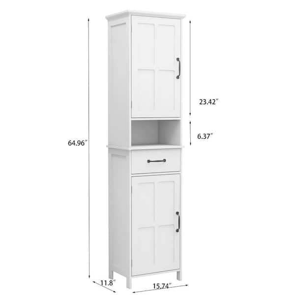 Tall narrow shop linen cabinet