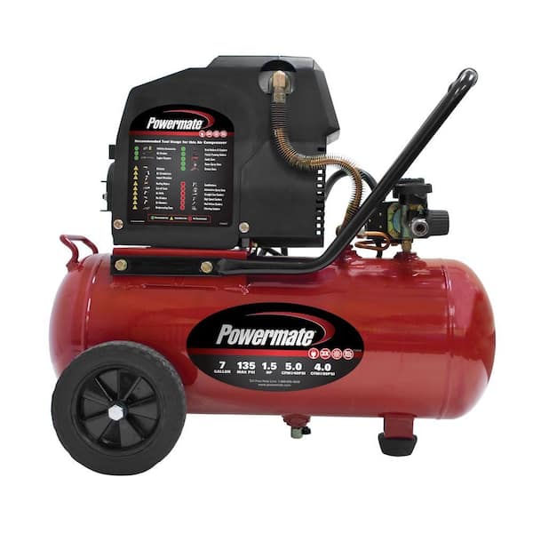 Powermate 7 Gal. Portable Electric Air Compressor with Extra Value Kit