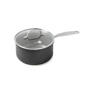 Chatham 3 qt. Hard-Anodized Aluminum Ceramic Nonstick Sauce Pan in Gray with Glass Lid