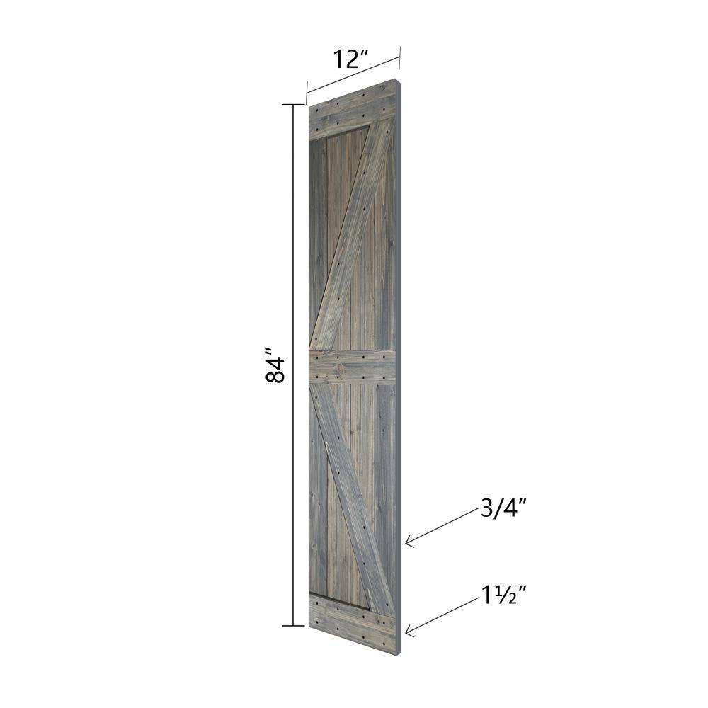 Aged Barrel Solid Spruce Wood Bi-Fold Barn Door with Hardware