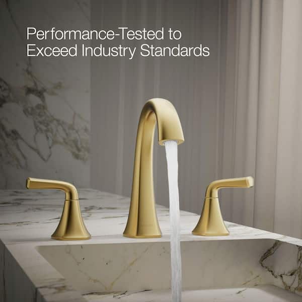 KOHLER Sundae 8 in. Widespread Double Handles Bathroom Faucet in