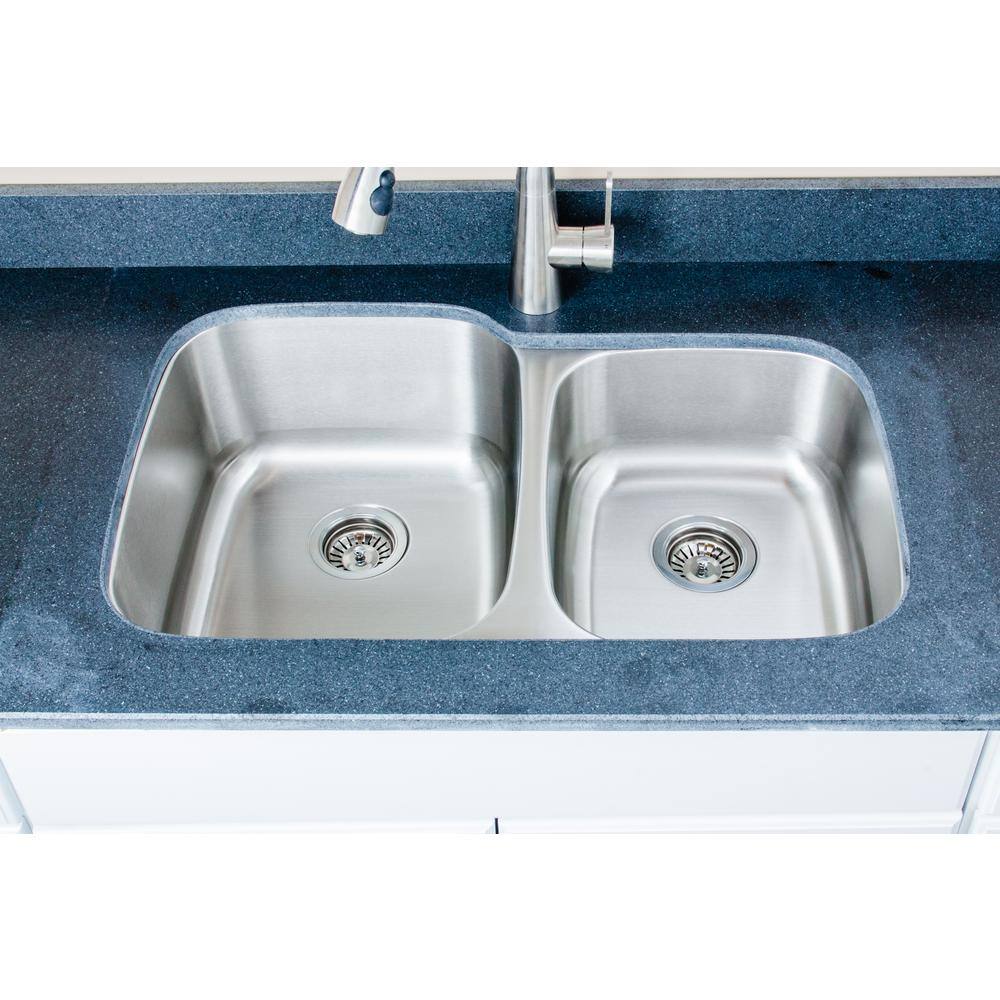 32-Inch Stainless Steel Double Bowl Undermount Kitchen Sink