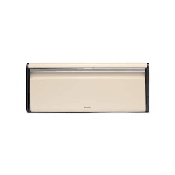 Brabantia 1-Piece Fall Front Soft Beige Steel Bread Box
