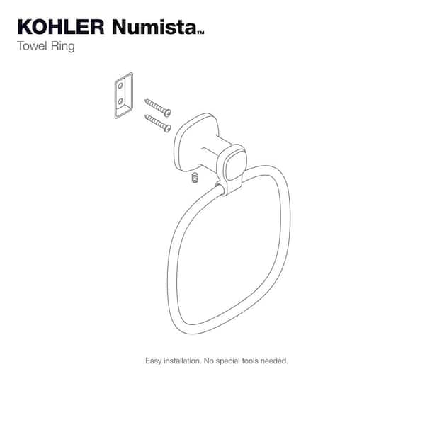 KOHLER Numista Towel Ring in Brushed Nickel