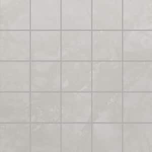 Michelangelo Light Gray 12 in. x 12 in. Matte Square Porcelain Floor and Wall Mosaic Tile (5 sq. ft./Case)
