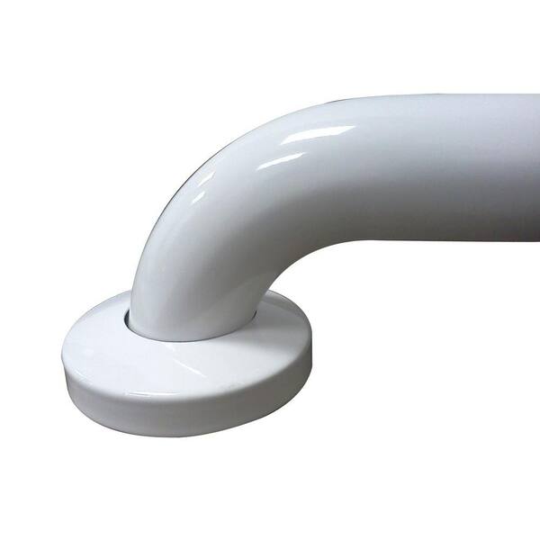 No Drilling Required 24 in. x 1-1/2 in. Grab Bar in Perdurable White