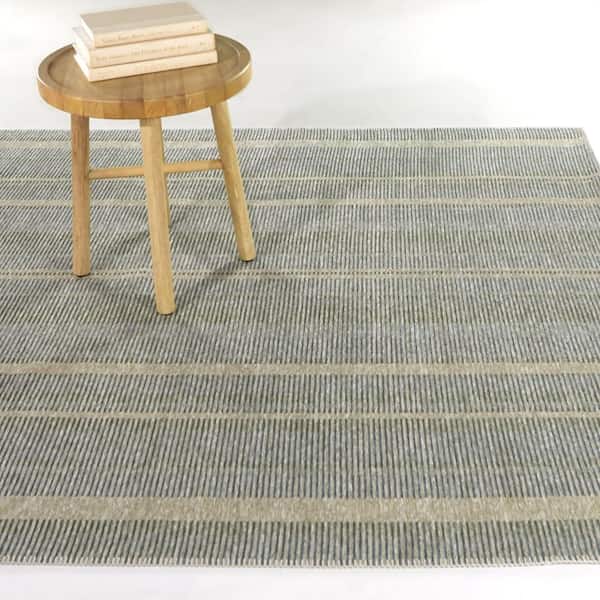 Chauncey Blue 8 ft. x 10 ft. Stripe Area Rug