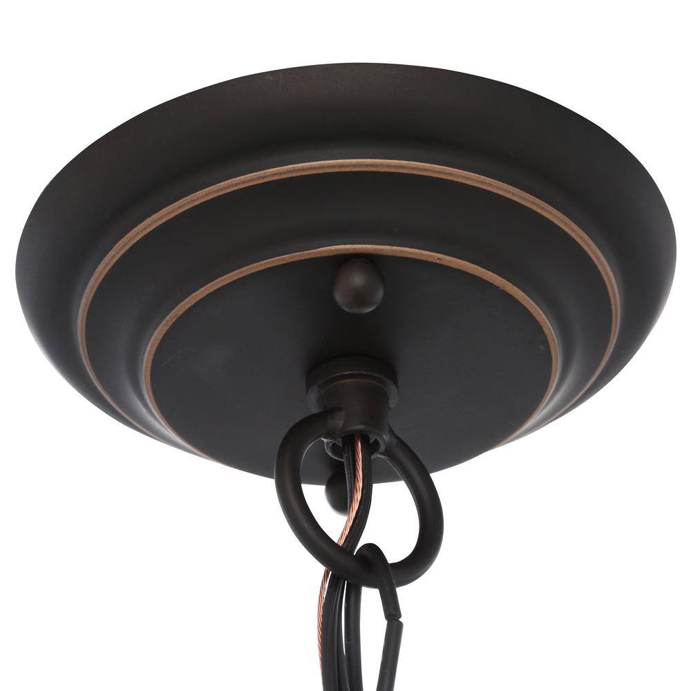 Iron Hill Oil Rubbed Bronze 4-Light Convertible Chandelier