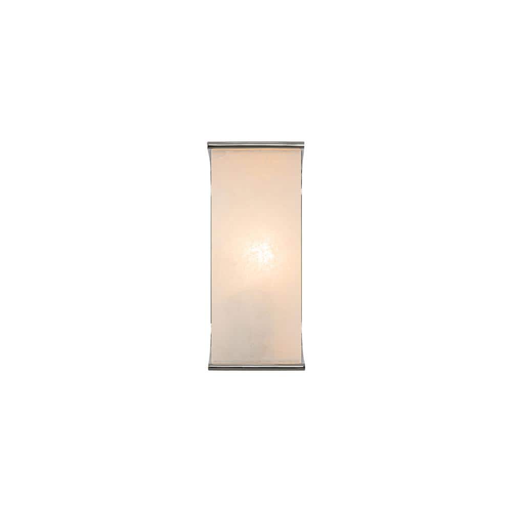 Polished Nickel Alabaster Dimmable Bath Sconce