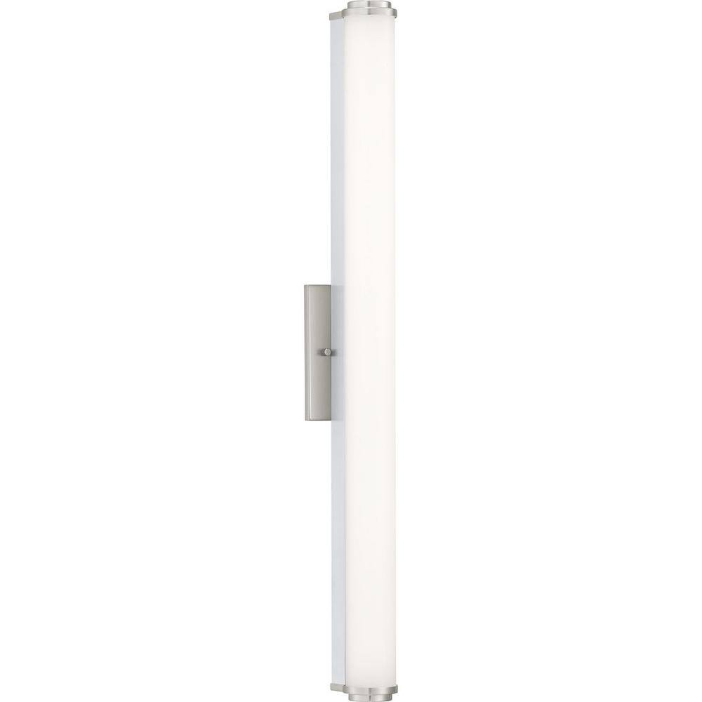 36" Brushed Nickel LED Linear Bath Bar with Acrylic Shade
