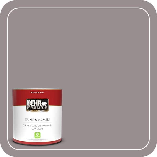 BEHR PREMIUM PLUS 1 qt. #QE-60 Heather Moor Flat Low Odor Interior Paint & Primer