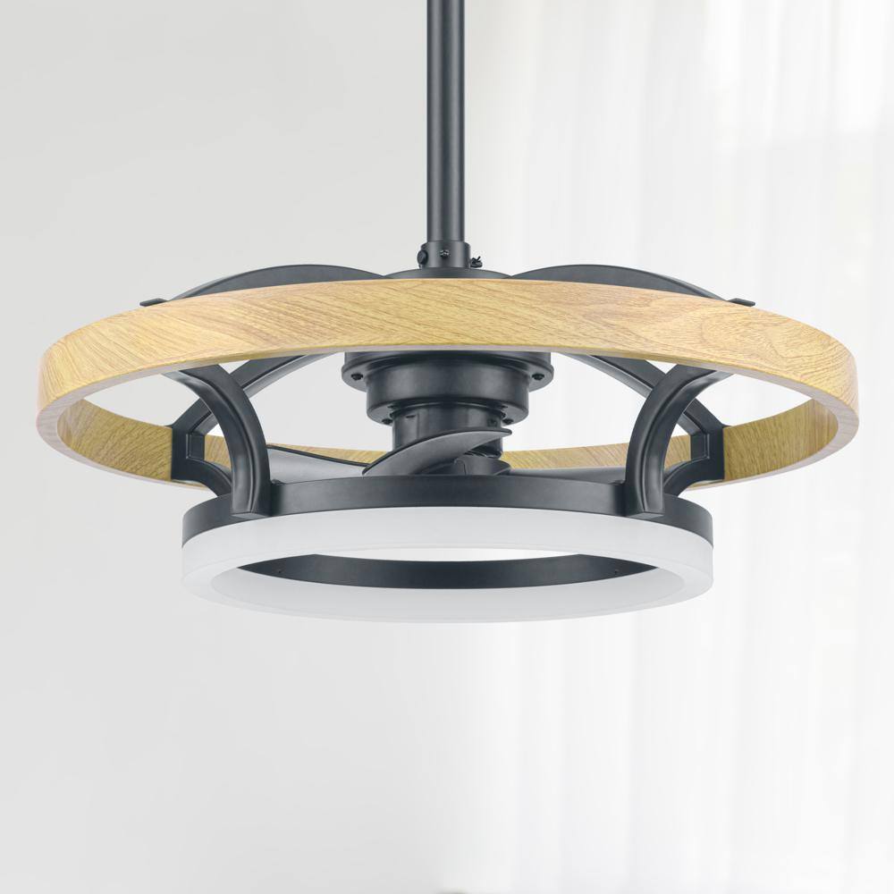 Modern Tech Fans Honeywell Acklen 21 in. Indoor Matte Black Fandelier Modern Ceiling Fan ...