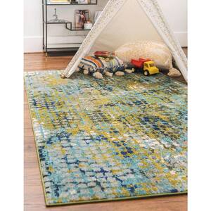 Chromatic Stormy Blue Green 10 ft. 6 in. x 16 ft. 5 in. Area Rug