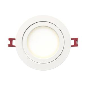 4 in. Selectable New Construction and Remodel Color Ultra-Directional Canless Recessed Integrated LED Kit