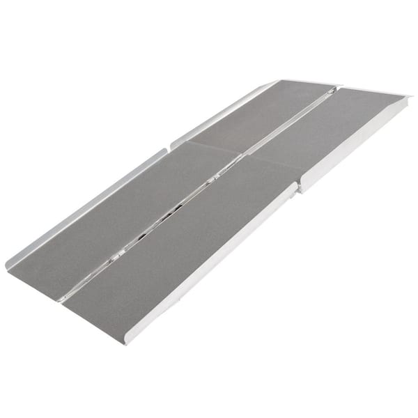 6' L x 30" W Aluminum Portable Multi-Fold Ramp-600 lb. Weight Capacity