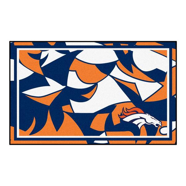 Fanmats Orange 3 ft. x 5 ft. Denver Broncos Vintage Area Rug