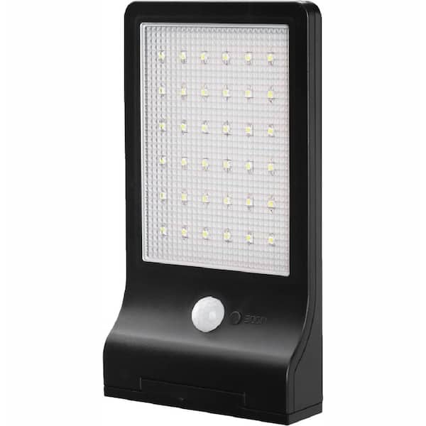 Link2Home 350 Lumen Motion Activated Solar Security Wall Light - Integrated LED Path Light, Waterproof, Dusk to Dawn Photocell