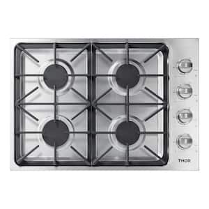 30 in. Drop-in Gas Cooktop in Stainless Steel
