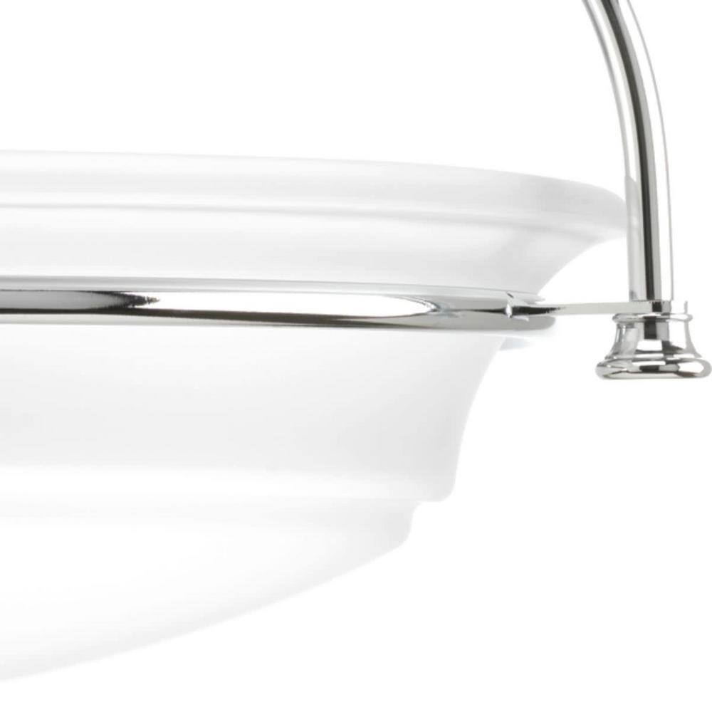 Tinsley Chrome Glass Inverted Pendant Light