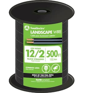 500 ft. 12/2 Black Stranded CU Low-Voltage Landscape Lighting Wire