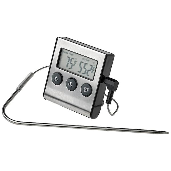 Winco Digital Roasting Thermometer with Timer and Probe