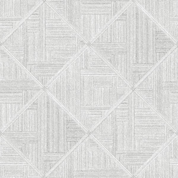 SCOTT LIVING Cade Grey Geometric Strippable Non Woven Wallpaper