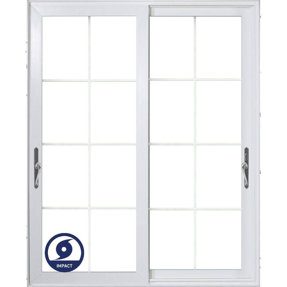 60 in. x 80 in. Multi-Slide Impact Left-Hand Low-E White Vinyl Double Prehung Patio Door price history on PriceWatchPro