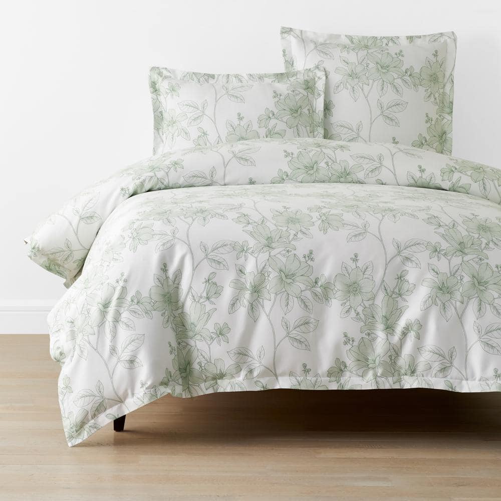 Company Cotton Spring Vine Light Sage Full/Queen Sateen Duvet Cover price history on PriceWatchPro
