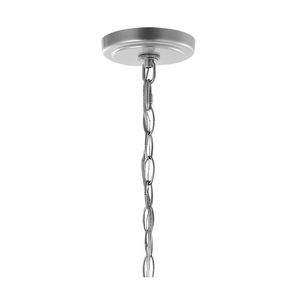 Ruth 4-Light Silver Glass LED Lantern Chandelier