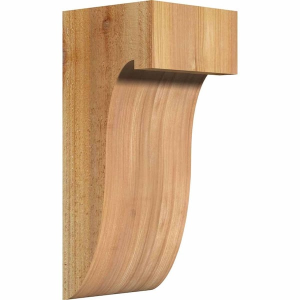 Ekena Millwork 6 in. x 6 in. x 14 in. Western Red Cedar Del Monte Rough Sawn Corbel