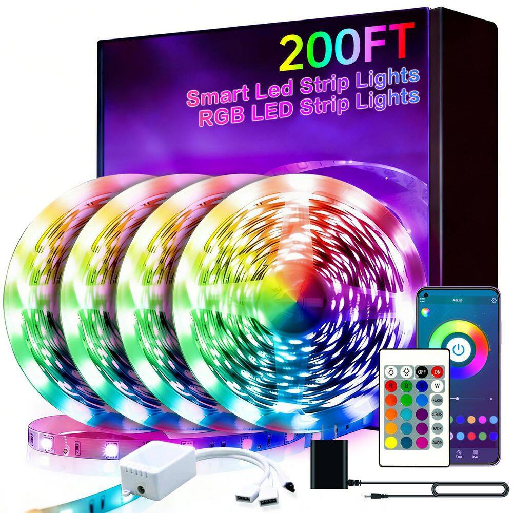 200 ft. Smart Plug-In Dimmable Cuttable Color Changing Integrated LED Strip Light price history on PriceWatchPro