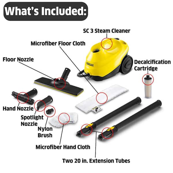 SC 3 Portable Multi-Purpose Steam Cleaner with Hand & Floor Attachments for  Grout, Tile, Hard Floors, Appliances & More