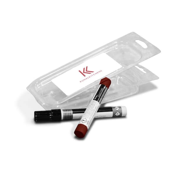 Unbranded Charlotte Raised 4.5 in. W x 8.25 in. H x 0.7 in. D in Bordeaux Touch-Up Kit in Assembled Base Cabinet