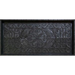 Manor Black 17 in. x 35 in. Rubber Boot Tray
