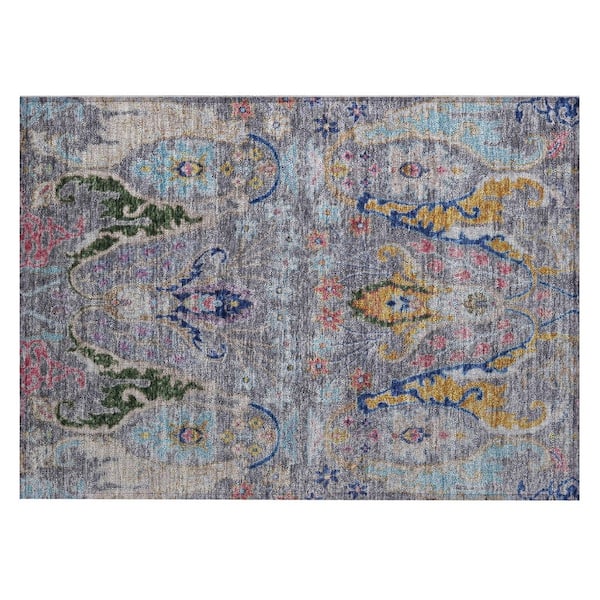 Chantille Machine Washable Indoor/Outdoor Abstract ACN1932 Gray 2 ft. x 3 ft. Accent Rug