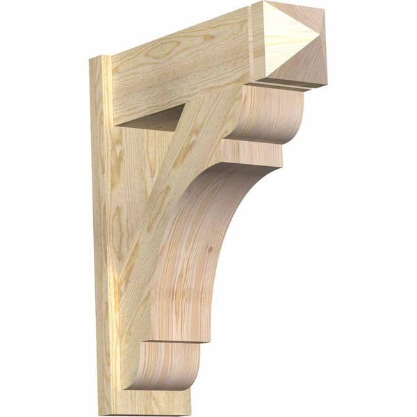 Ekena Millwork 8 in. x 30 in. x 26 in. Olympic Arts and Crafts Rough Sawn Douglas Fir Outlooker