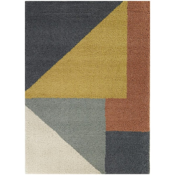 BALTA Jordan Mustard 5 ft. x 7 ft. Geometric Area Rug