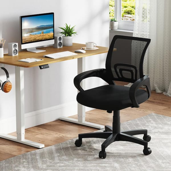 Mesh Office Chair Ergonomic Computer Desk Chair w/Lumbar Support Armrests Black