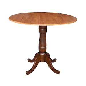 Laurel Cinnamon & Espresso 42 in. Drop-leaf Counter-height Table