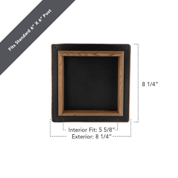 Deckorators 6 in. x 6 in. Victoria Copper High Point Cedar Post Cap