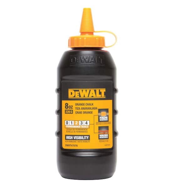 DEWALT 8 oz. Chalk in Orange DWHT47076 - The Home Depot