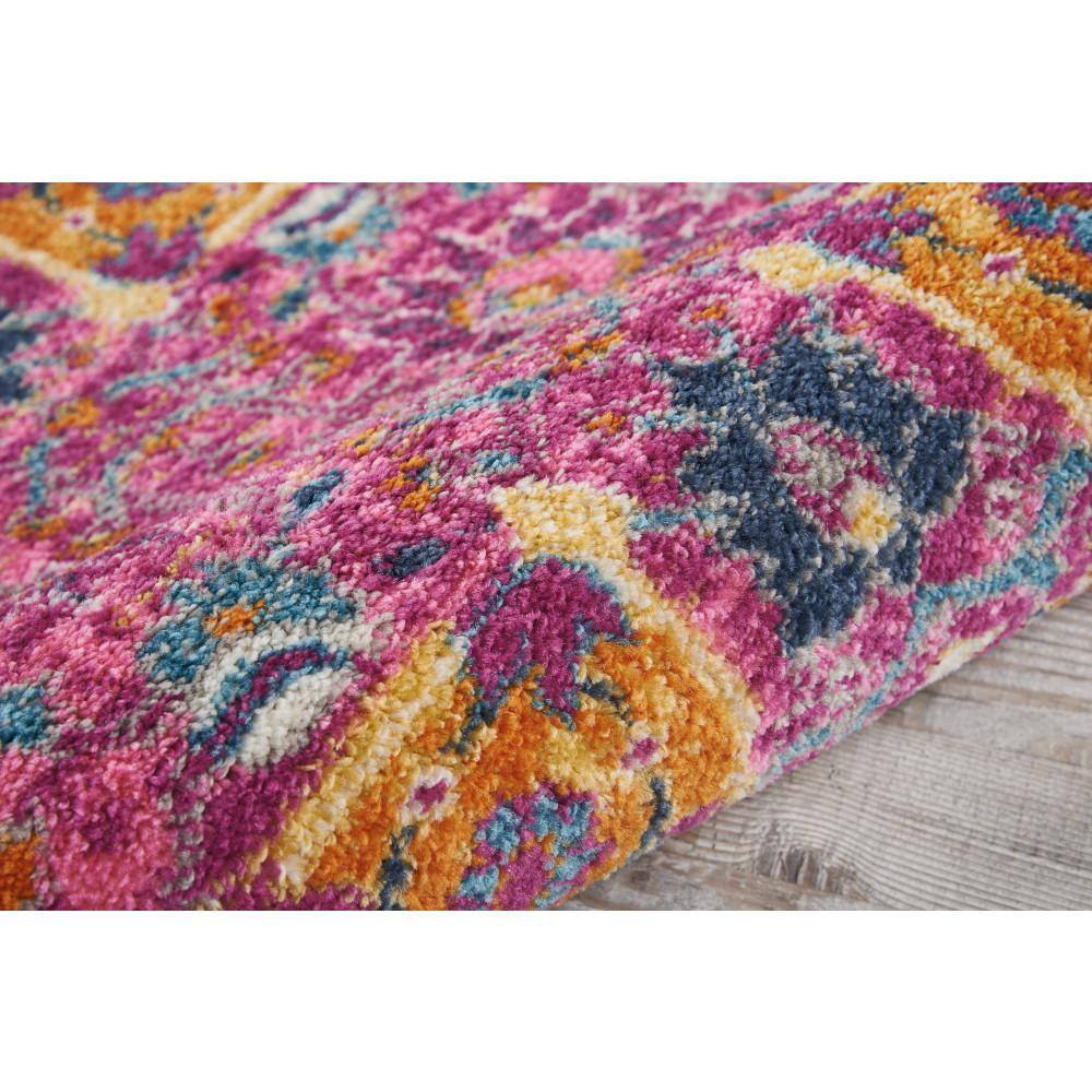 Fuchsia Floral Fantasy 9' x 12' Synthetic Easy-Care Rug