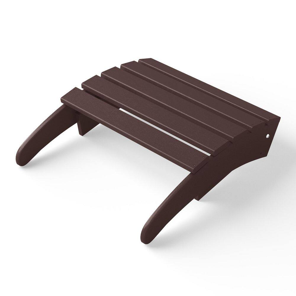 Dark Brown HDPE Foldable Outdoor Patio Ottoman