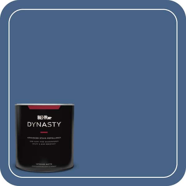 BEHR DYNASTY 1 qt. #PPU15-04 Mosaic Blue One-Coat Hide Matte Interior Stain-Blocking Paint and Primer