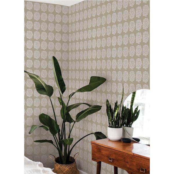 Taupe Puketti Peel and Stick Wallpaper