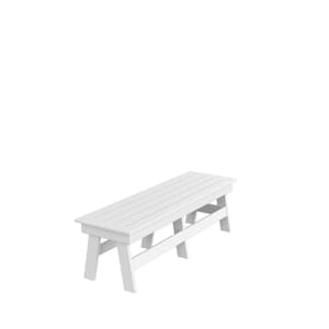 60 in. W White HDPE Plastic Outdoor Dining Table