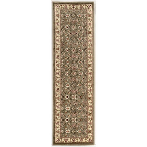 Unbranded Como Sage 2 ft. x 8 ft. Traditional Oriental Floral Area Rug