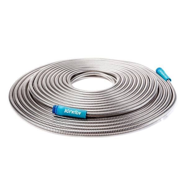 Aqua Joe Indestructible 1 2 In Dia X 100 Ft Heavy Duty Spiral Constructed 304 Stainless Steel Garden Hose Ajsgh100 The Home Depot Aqua Joe Indestructible 1 2 In Dia X 100 Ft Heavy Duty Spiral Constructed 304 Stainless Steel Garden Hose Ajsgh100 The Home Depot